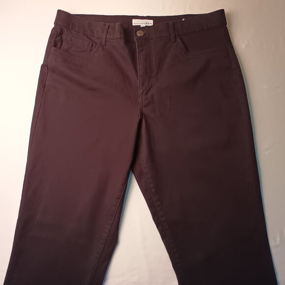 Loft Jeans Size 32/14T High Rise Tapered Leg Black Color - Picture 2 of 9